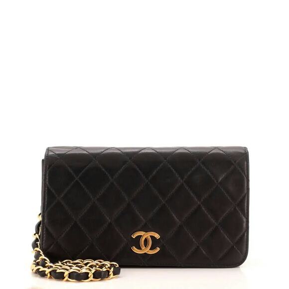 CHANEL Handbags - Chanel CC Vintage Mini Full Flap Bag Black Lambskin - Excellent Condition